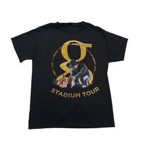 Garth Brooks Stadium Tour Concert T-Shirt Size Medium Black Short Sleeve